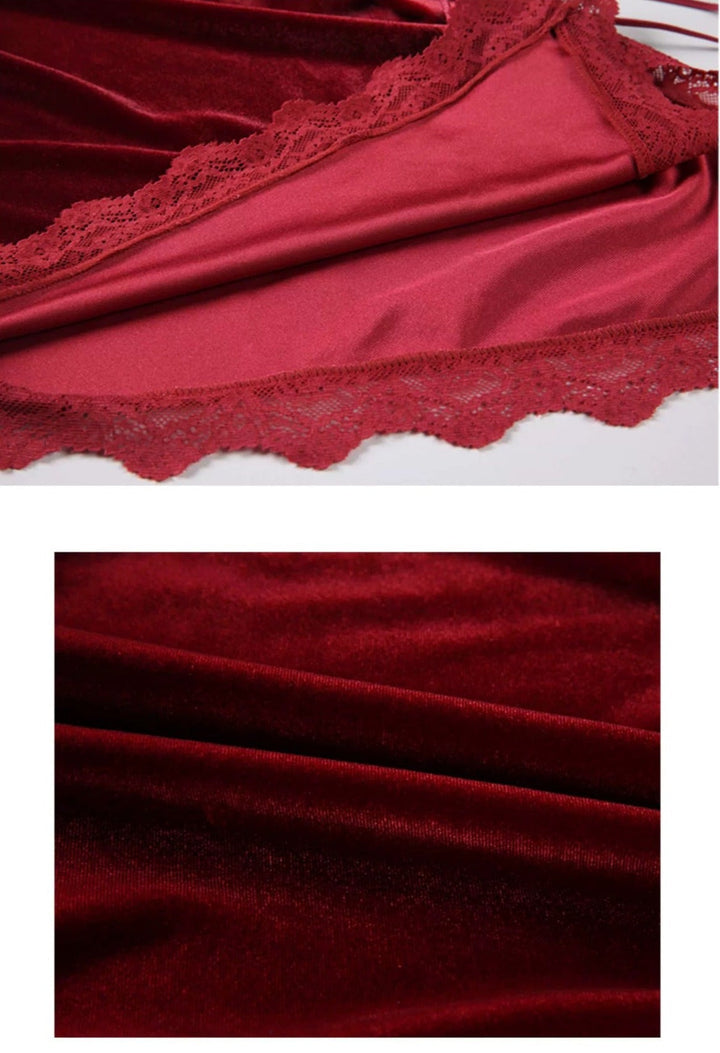 Velvet Midnight Lace Slip