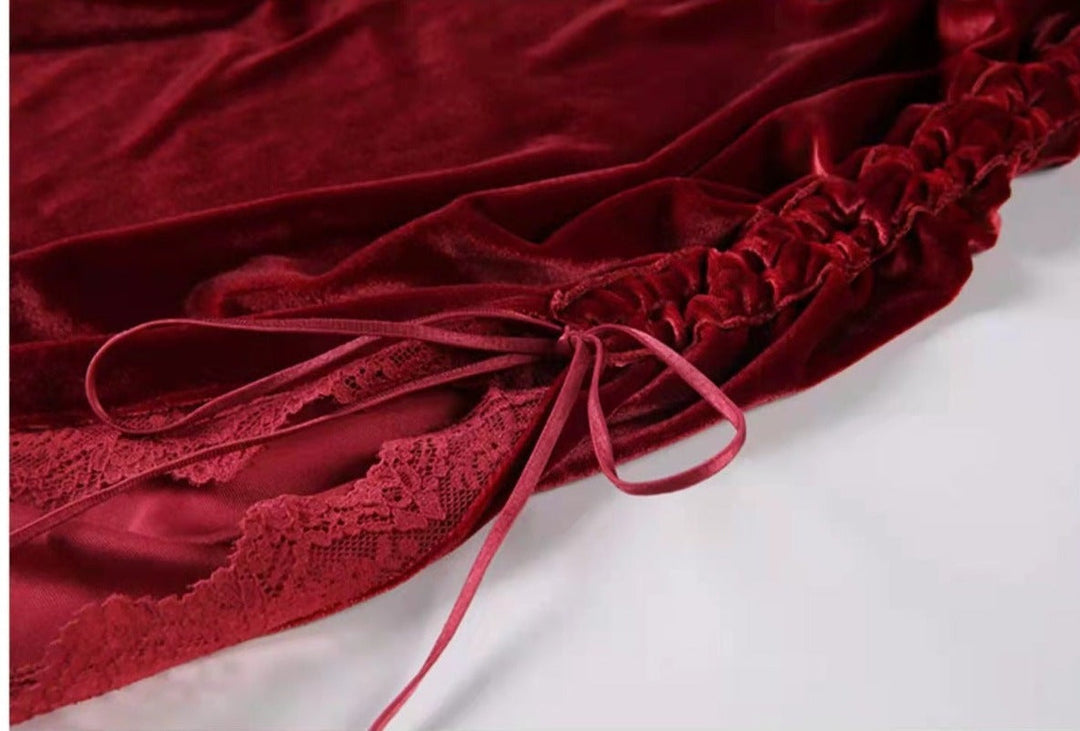 Velvet Midnight Lace Slip