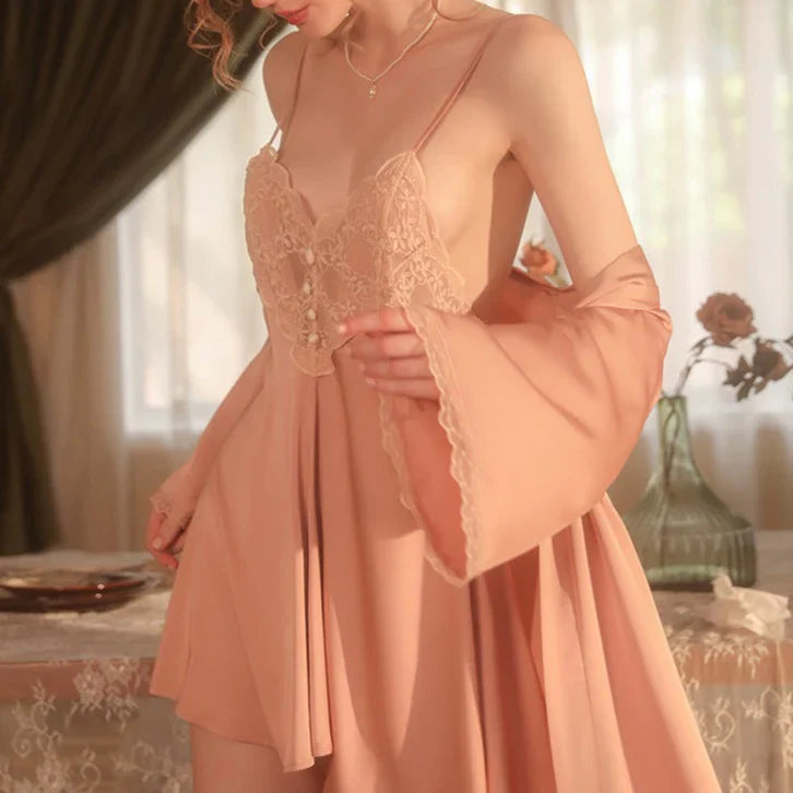 HAILEY LACE NIGHTDRESS &amp; ROBE