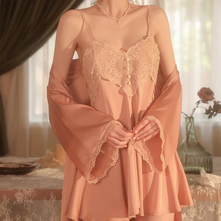 HAILEY LACE NIGHTDRESS &amp; ROBE