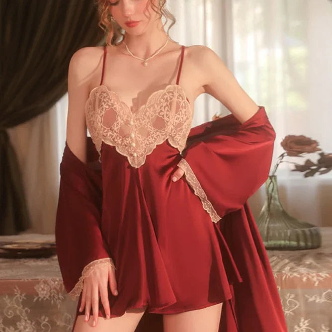 HAILEY LACE NIGHTDRESS &amp; ROBE