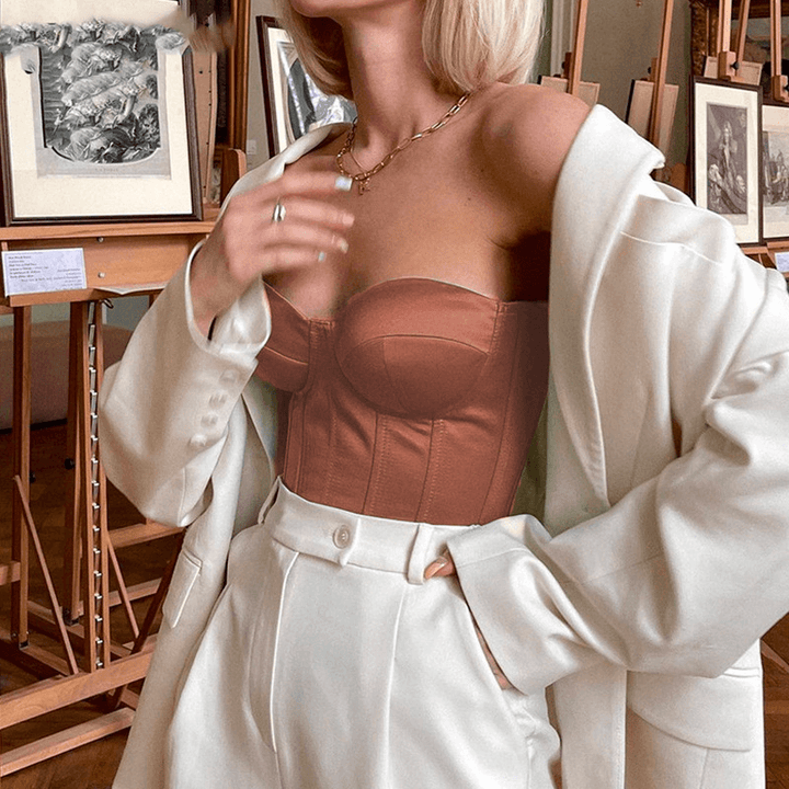 JADE SATIN CORSET